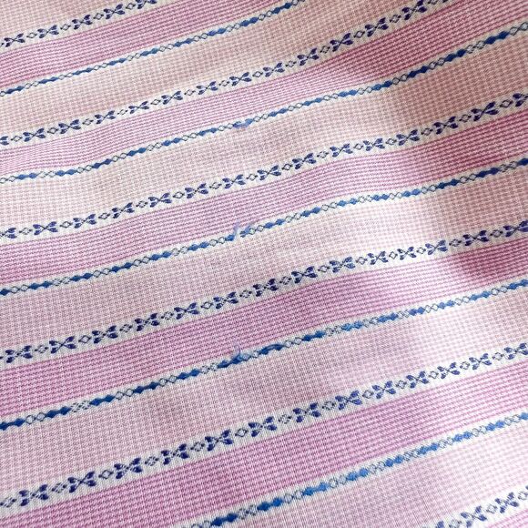 ROBERT GRAHAM Sz L Embroidered Pink Stripe Shirt Cuff Knowledge Wisdom Truth EUC - Picture 10 of 14